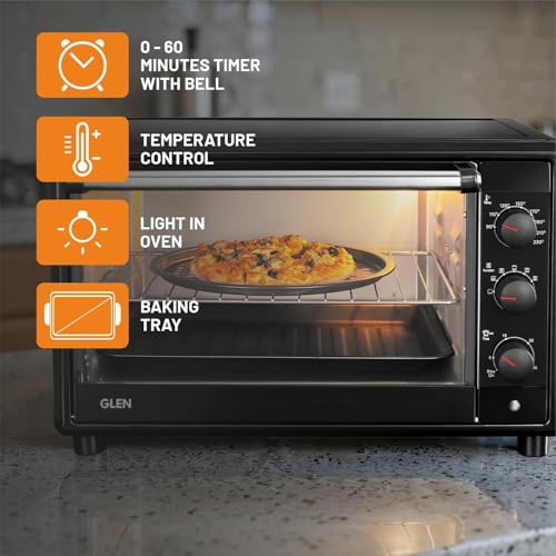 Image of Glen Multi-Function OTG for Kitchen 35 Litre, 2100W, Oven Toaster Griller with 6 Heating Modes, Rotisserie, Convection Fan, Temp. Control, Bake, Grill & Toast,Oven for Baking - Black (SA5035BLRC)