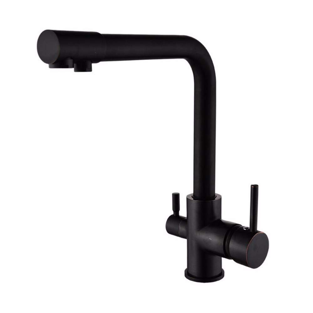 Robinet de cuisine eau pure noir mat anti-calcaire pour éliminer les impuretés de votre évier