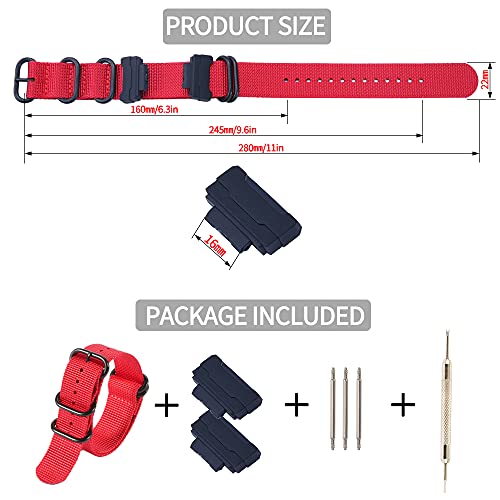 Bracelet nylon 16mm de qualité supérieure et adaptateurs Casio - 3
