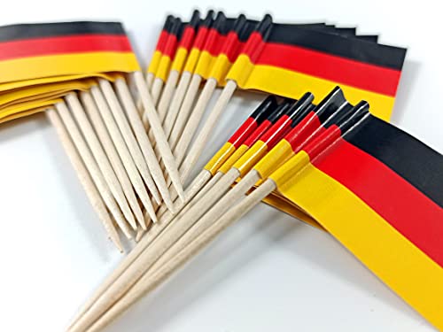 JBCD Germany Toothpick Flag German Mini Small Cupcake Topper Flags (200 pcs)