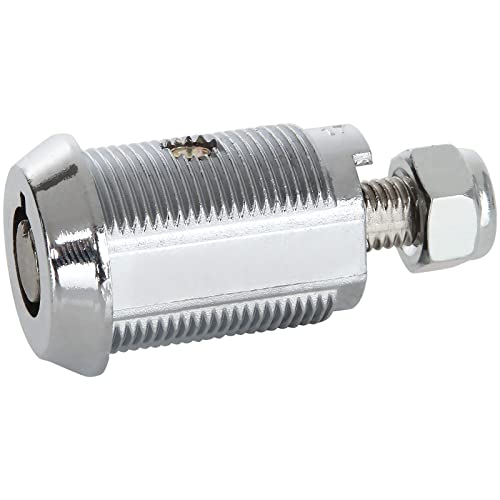 12 Pack Tubular Cam Lock Set 1-1/8 Inch Cylinder 90° Cabinet Cam Lock Secure Files Drawer Dresser Mailbox Rv, Keyed Alike Removable Key Fits On 7/8" Max Panel Thickness, Chrome-Finish Zinc Alloy #TOP3