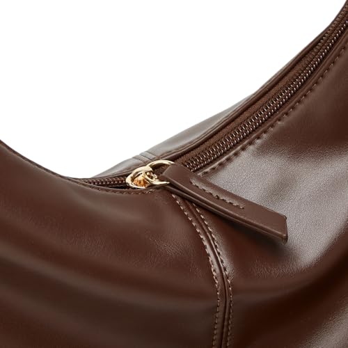 Image of Trendy Suede Crescent Shoulder Bag Women Tote Bag Satchels Crossbody Purse Top-handle Travel College Work Tote Handbag