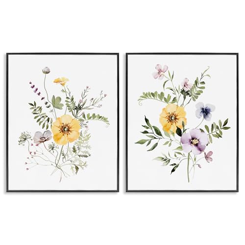 Herbes de jardinage encadrées décoration murale salon lot de 2 cadres