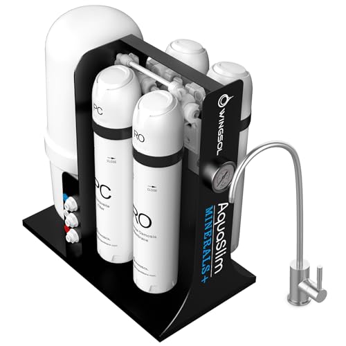 Image of WINGSOL Integrated Reverse Osmosis Water Filter, NSF /ANSI 42&53&58, 10-Stage Under Sink RO Filtration System for pH+ Alkaline Remineralization Water, Easy Installation, No Electricity Needed