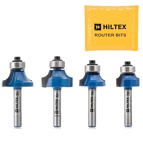 HILTEX Roundover Router Bit Set (4 Pieces)