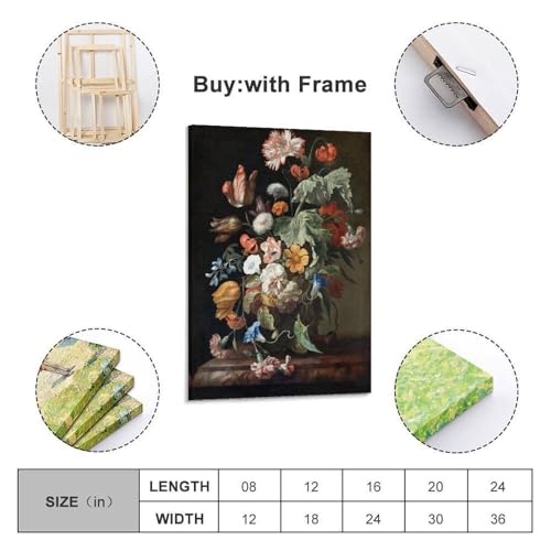 Impression sur toile nature morte fleurs tableau déco murale 40x60 - 2