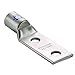 Morris 94132 Short Barrel Compression Lug, Copper, 2 Holes, 2 STR, 1/4 Stud, 5/8-inch Hole Spacing, 315-.421 ID-OD, 20-Pack
