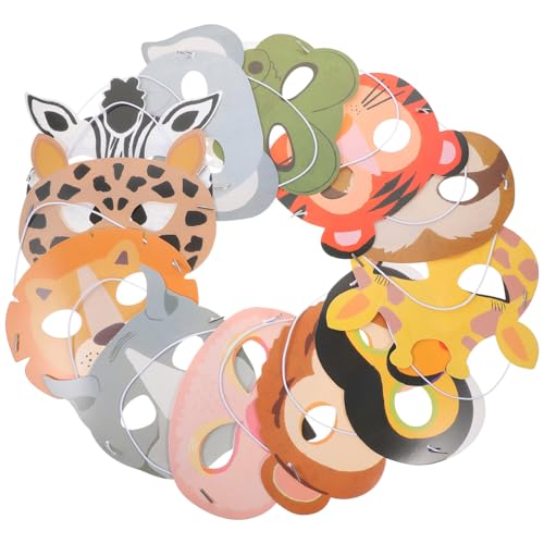 Gariouans 12 Tierpapiermasken Set