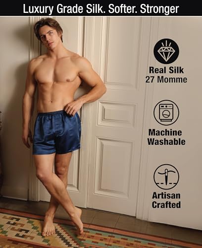 Luxury Artisan Silk Boxers For Men, 27 Momme, Machine Washable2