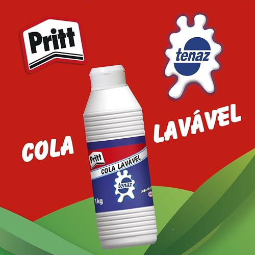 Cola Branca Pritt Tenaz, ideal para uso em casa, escola ou escritório, transparente, Cola escolar at