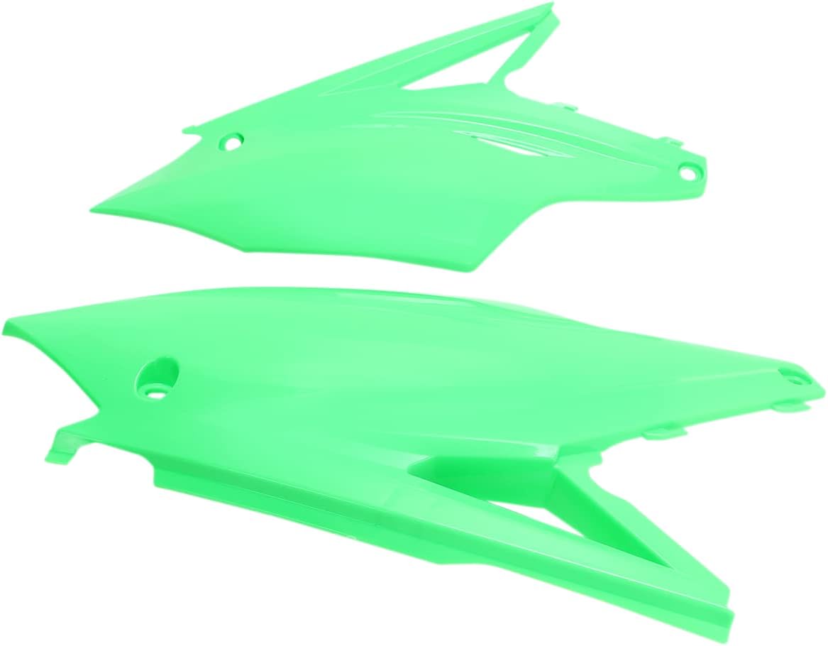 Fiancatine Laterali verde fluo per Kawasaki KX 250 F (2017-20) - KX 450 F (2016-18)
