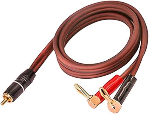 Câble haut-parleur RCA fiche banane 4N OFC HiFi transmettant un son pur au caisson de basses