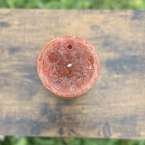 Still Water Candles Rustic Textured Rusty Orange Brown Unscented Pillar Candle thumb #3