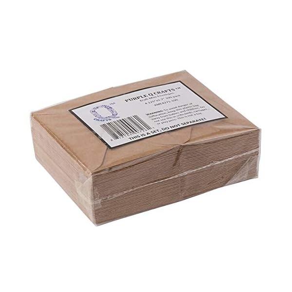 Elegante mini sobres, 100 unidades. 4 x 2,75 "tarjeta de regalo sobres. EASY-SEAL Beautiful tarjetas sobres. Pequeño gracias Nota carta. Top calidad. (3 colores disponibles) - Imagen 4
