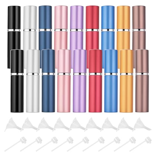 Image of Travel Perfume Bottle Refillable Mini, 18 Pcs Atomizer Sprayer for Cologne Men, Travel Size Perfume Refill Bottle Portable (A - 6ml (X-Multi Color))