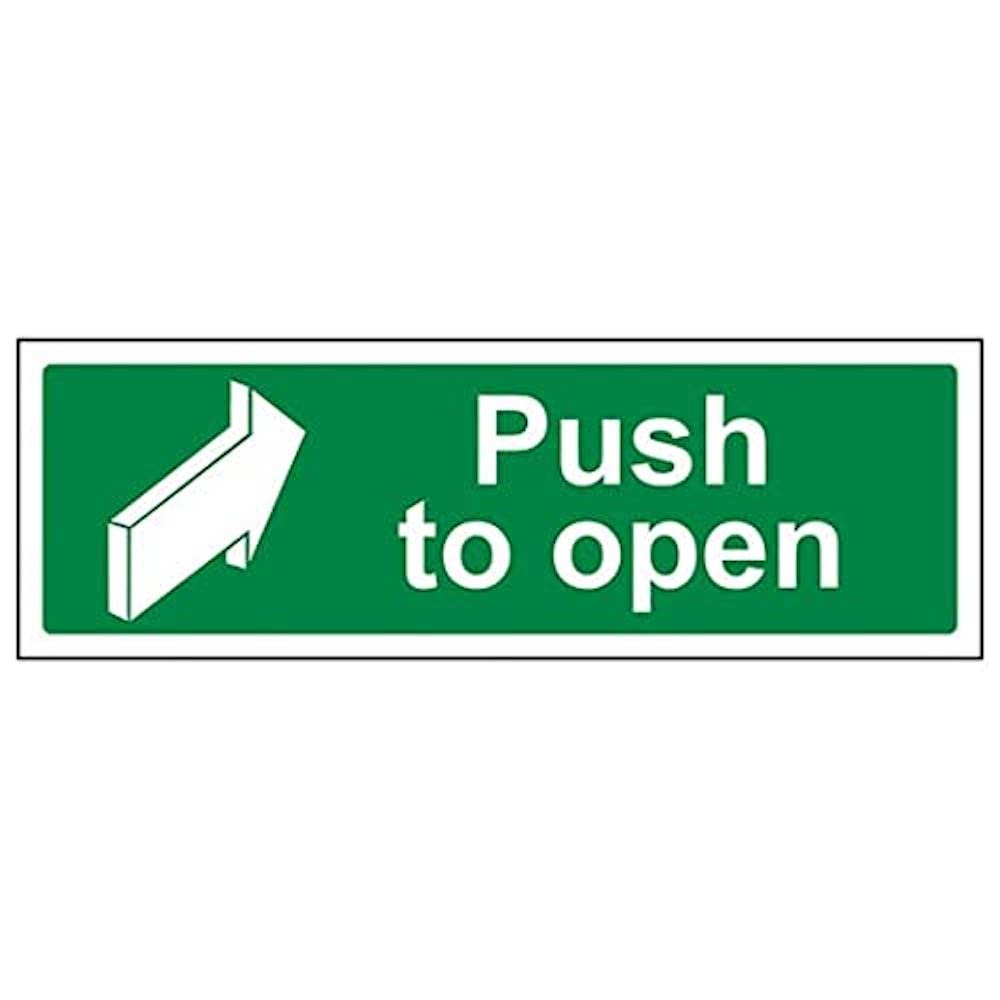 V Safety Eco Friendly Safe Condition Door - Push To Open - 300 X 100mm, Multi, 300x100mm