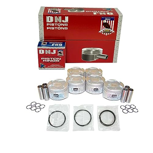 DNJ PRK958 Piston and Ring Kit For 1992-1993 Lexus Toyota Camry ES300 3.0L V6 DOHC 24V Naturally Aspirated 3VZ-FE