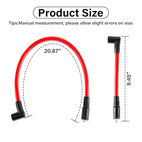 Image of DYNA-409BK Spark Plug Wires, Compatible with Harley-Davidson Big Twin Dyna Super Glide /Wide Glide /Low Rider 2000-2017 & Softail Springer /Slim /Deluxe /Deuce 1999-2017