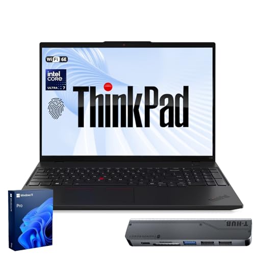 Lenovo ThinkPad L16 Gen 2 Business AI Laptop, 16' FHD+, Intel Core Ultra 7 255U, 32GB DDR5, 1TB SSD, HDMI, Fingerprint, Backlit, Wi-Fi 6E, Long Battery Life, Windows 11 Pro, 7-in-1 USB-C Hub Bundle