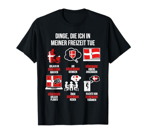 Dänische Flagge I Dänemark Urlaub I Angel Reise | Dänemark T-Shirt