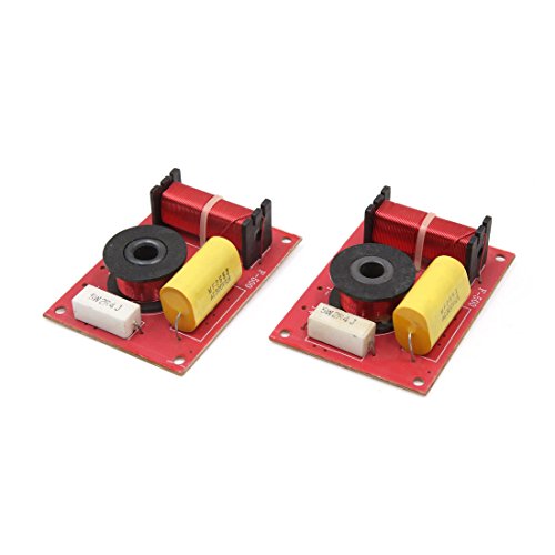 uxcell 2Pcs Universal 2-Way Speaker System Audio Crossover Filters Frequency Distributor