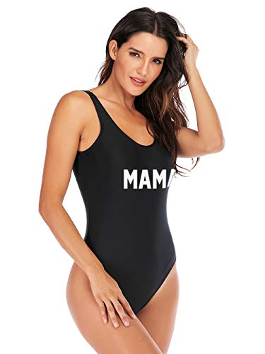 Elightvap Family Matching Mother Child Letter Print Swimsuit Monokini Women Toldder Girl One Piece Bathing Suit Swimwear4