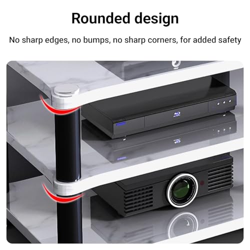 Estante para equipos de audio de diseño robusto y estantería multicapa 6