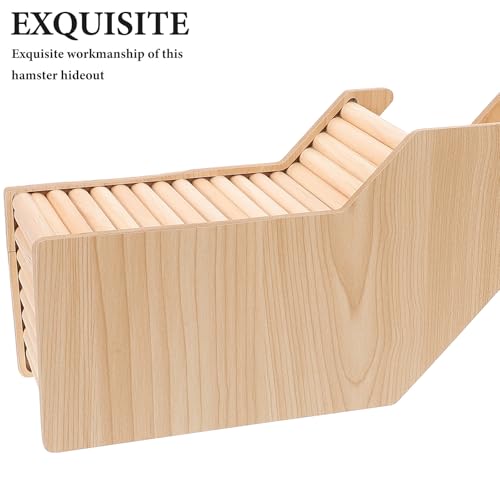 Casa de madera para hámster contra el estrés en jaulas pequeñas 4