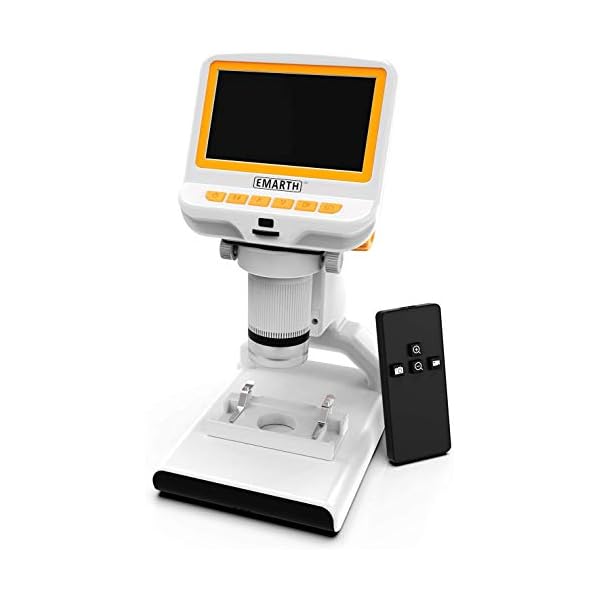 LCD Digital Mikroskop, 4.3" HD USB Labor Microscope Handheld Kamera Video Recorder 40X-1000X Vergrößerung Zoom Endoskop1080P mit 8 LEDs, TF-Karte, Fernbedienung, Windows XP / 7/8/10 kompatibel – Bild 3