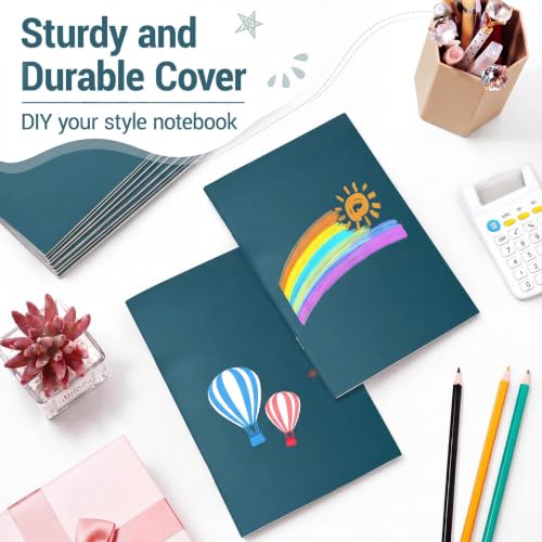 Image of Mimorou 100 Pcs A5 Journals Notebooks Bulk,Dark Green,Lined