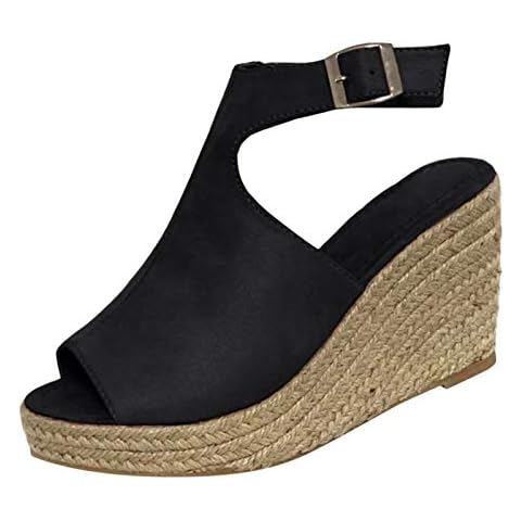 Nursing Shoes Women's Mid Wedge Heel Pump Shoes Ladies Sexy High Chunky Heels Peep Toe Platform Block Slingback Dress Pumps Shoes Cover
