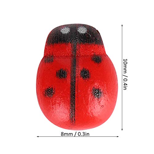 Agatige 300Pcs Tiny Ladybug Decoration, Ladybugs For Crafts Ladybug Charm Self-Adhesive Wooden Ladybugs Embellishments For Diy Crafts Home Decor Scrapbooking Plant Ornaments #TOP1