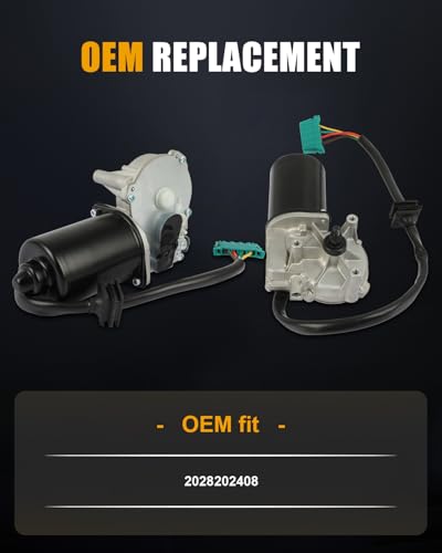 Image of ROADFAR Front Windshield Wiper Motor Replacement for Mercedes for C-Class (W202) 1993>2000,for Mercedes for C-Class (S202) 1996>2001 2028202408 Wiper Motor 4 Pins