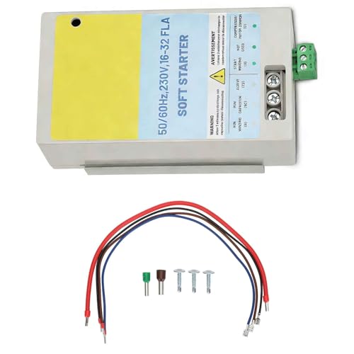 16-32A Soft Starter Kit, for 4-7 Ton Household HVAC, RV and Air Conditioner, Compatible with Utility & Generator Power, Reverse Motor Protection, Reduce Start-Up Current by 70%, Silent Operation, 230V