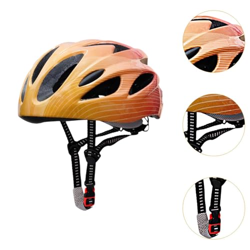 Pegciuho Capacete de Proteção Infantil Capacete de Bicicleta Leve E Moderno, Amarelo Laranja