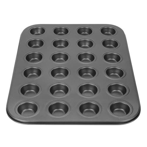 Muffin Pans, Cupcake Pan Muffin Tin 24 Cups Nonstick Steel Muffin Baking Pan Bakeware Black Cupcake Tray Mini Muffin Tins for Baking