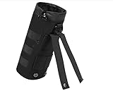 KAIYAYA Taktische Flaschenhalter Tactical Nylon Getränkehalter Molle Tragbarer Wasserbehälter Beutel Tasche mit Kordelzug Faltbar Mesh Flaschenhalter für Camping Radfahren Laufen Outdoor Sport(Schwarz
