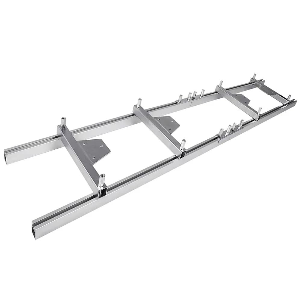 Sistema De Riel De Fresado De 9 Pies, Juego De Guía De Molino De Motosierra, Kit De Conector De Escalera Portátil, Funciona Con Aserradero Plateado
