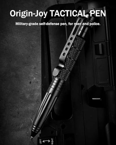 Origin-Joy Canetas táticas de defesa pessoal, caneta militar de sobrevivência de metal resistente ED