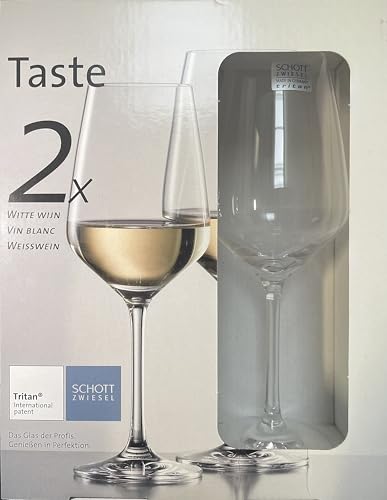 Schott Zwiesel Weißweinglas Taste (8er-Set), zeitlose Weingläser für Weißwein, spülmaschinenfeste Tritan-Kristallgläser, Made in Germany
