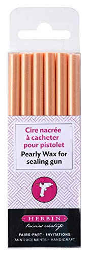 Herbin 35957T - Kit Di 6 Bastoncini Di Cera Speciale Per Pistola A Ceralacca, Arancione (Perlato)