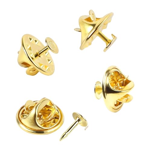 Image of FURE Metal Badge /Enamel Back pins - Butterfly Pins - 8mm Long (Brass) - Pack of 50 Pieces