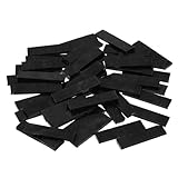 QUARKZMAN Carreaux De Mosaique Rectangulaires Bandes De Verre Colore, 1.57' x 0.4' Pieces De Verre Noir 100g/3.53 oz Fournitures Pour Creation De Mosaique Pour DIY Artisanat Et Maison