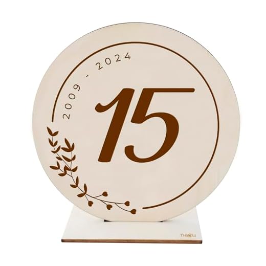 nagu® 15- Regalos Aniversario, Bodas, cumpleaños 15 años. Tarjeta felicitacion o topper e ideas originales de decoracion para hombres o mujer, en el Aniversario de madre y padre, mamá papá.