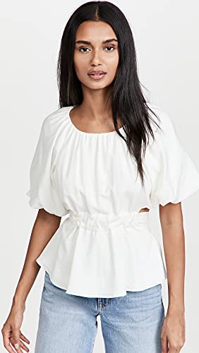 Astr The Label Women's Vendetti Top, White, S #TOP14