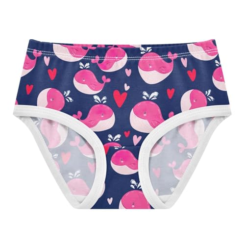 Joisal Stylish Toddlers Underwear Floral 2t Cotton Little Girl Panties Happy Pink Whales Navy Blue Briefs Girls Undies