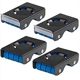 Ruedas móviles de alta resistencia para muebles, plataforma móvil, polea de lavadora, herramienta de ahorro de mano de obra para mover fácilmente muebles y refrigeradores (negro)