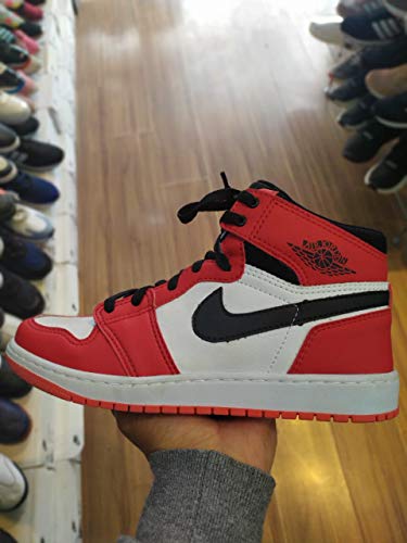 Tênis Masculino Basquete Air Jordan One Vermelho & Branco (38)