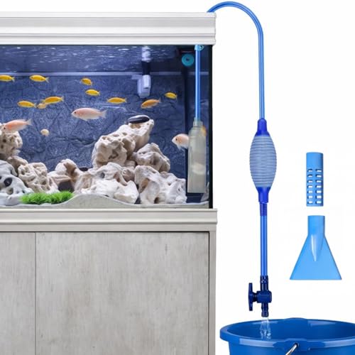 AMERTEER Fish Tank Water Changer Vacuum Siphon Kit Aquarium cleaner Kit 3 in 1 Aquarium Siphon Gravel Cleaner Pump Sand Cleaner For Drain And Replace Water Manual Vacuum Water Changer