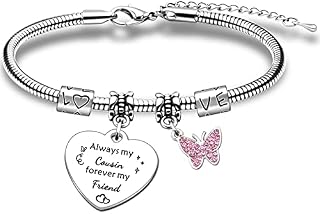 JETTOP Cousin Gifts for Women Cousin Bracelet Cousin Birthday Christmas Presents